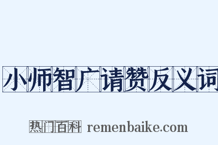 小师智广请赞反义词是什么意思的图片
